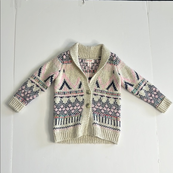 Cat & Jack Knit Sweater Little Girls Pink Cream 18M - Picture 1 of 6